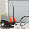 vidaXL Vozík za bicykel, čierno oranžový 30 kg, železo 94138