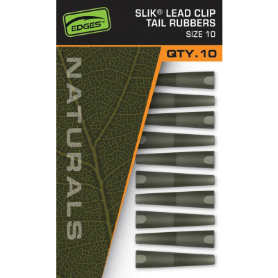 Fox Fox EDGES™ Naturals Slik Lead Clip Tail Rubber - Size 10, Variant Naturals Sz10 Slik Lead Clip Tail Rubber
