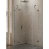 New Trendy Avexa Gunmetal Brushed sprchovací kút 80x80 cm brúsené/priehľadné sklo EXK-3829