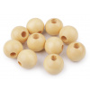 Drevené korálky Ø25 mm Farba: 9 prírodná svetlá