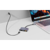 Canyon DS-4, USB-C HUB, 3 porty. 1xUSB-C, 1xUSB 3.2, 1xHDMI, 4K display support, 100W fast charging, 10Gbps CNS-TDS4