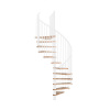 Minka STAIRS Kombinované točité schodisko Spiral Smart buk/biela pr. 100 cm