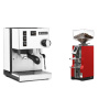 Rancilio Silvia E, white + Eureka Mignon Libra, CR ferrari red