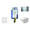 Geberit Kombifix Modul na závesné WC s tlačidlom Sigma30, lesklý chróm/chróm mat + Duravit D-Code - WC a doska, Rimless, SoftClose 110.302.00.5 NH6