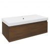 Swiss aqua technologies Koupelnová skříňka s umyvadlem SAT B-Way 99x30x45 cm ořech mat BWAY100NUTU1