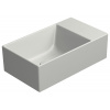 GSI KUBE X COLOR KUBE X keramické umývadlo 40x23cm, brúsená spodná hrana, bez otvoru, pravé/ľavé, čierna mat 94849017