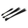 Nylonový plastový popruh, 60 ks, Čierna, 100-200 mm