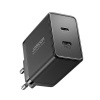 Joyroom JR-TCF09 Rýchlo nabíjací adaptér 2x USB-C 40W - čierny