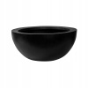 Hrnčiarske hrnce 60 cm x 60 x 28 cm keramické čierne (veľká čierna misa kvetináč hemisféry VIC BOWL 60/28 kamenný kvetináč do záhrady)