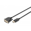 DIGITUS Digitus DB-340301-030-S adaptér na video kábel 3 m DisplayPort DVI-D Čierna (DB-340301-030-S)