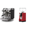 Rocket Espresso Mozzafiato FAST V, black + Eureka Mignon Bravo, CR ferrari red