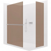 CERANO - Sprchová zástena Walk-in Crystal TL/P - 8 mm - bezvzperový systém + polička/držiak na uteráky - chróm, bronzové sklo - 130x120x200 cm