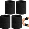 4x FROTÉ PÁSKA NA RUKU ZÁPÄSTIE ŠPORTOVÁ NA BEHANIE ČIERNA SADA