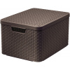 Curver úložný box RATTAN Style2 L s vekom - hnedý 03619-210