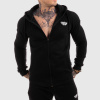 Fitness mikina so zipsom Iron Aesthetics ROUND, čierna, Farba Čierna, Veľkosť 2XL