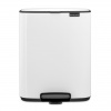 Brabantia Pedálový odpadkový kôš BO 12 l, biela, oceľ