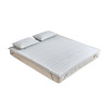 Prémiový letný chladiaci chránič matraca Ice Silk s povrchom ľadového hodvábu, s upevňovacou gumou a 2 obliečkami na vankúše | Sincere 140x200cm / White