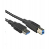 PremiumCord Kabel USB 3.0 Super-speed 5Gbps A-B, 9pin, 3m (ku3ab3bk)