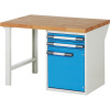 Dielenský stôl, stavebnicový systém ,2 zásuvky, 1 skriňa, hĺbka 900 mm EUROKRAFTpro