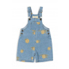 Detské bavlnené nohavice na traky Konges Sløjd MAGOT OVERALLS GOTS KS102442 modrá 98