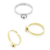 Komponent pro prstýnek 304 17x6-8mm - 1ks - Light Gold SL / 6mm