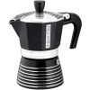 Hliníkový tlakový kávovar na 2 šálky espressa (2 tz) PEDRINI INFINITY ROCK čierna