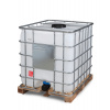IBC kontajner Recobulk, drevená paleta, 1000 litrov, veko DN 225, uzáver DN 50