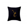 Volejbal zlatá - Vankúš 50x50 - 50x50 - Vrátane výplne ( Čierna )