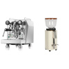 Rocket Espresso Giotto Cronometro V + ECM C-Manuale 54, cream, oliva