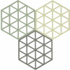 Podložky pod hrnce Triangles zelené 3 ks