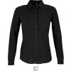 NEOBLU 3791 BASILE WOMEN / Dámska piqué košeľa s dlhým rukávom - deep black L
