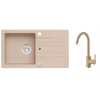 Alveus Sety - Set granitového drezu Cortina 140 a batérie Tonia, beige SETA733