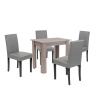 Leon 4+1 jedálenský set york dub sivý