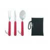 Skladací príbor Ferrino Clip Cutlery Red