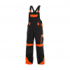 Pánske pracovné nohavice na traky CXS SIRIUS BRIGHTON, čierno-oranžové, veľ. 62