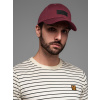 Ombre Men's baseball cap with visor and rectangular patch - maroon Other One size Ombre 5902228979029
