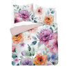 DETEXPOL Francúzske obliečky 3D Kvety akvarel micro Polyester - mikrovlákno, 220/200, 2x70/80 cm