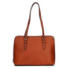 Elegantná dámska kožená kabelka Katana Wella - koňak