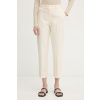 Calvin Klein Nohavice chinos dámske bavlnené s elastanom LV044B916G béžová M