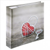 Fotoalbum Hama memo RUSTICO METAL HEART 10x15/200, popisové pole, zasúvací