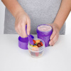 SISTEMA To Go Snack Capsule 0,51 l fialový - plastový jogurtový a müsli kontajner s lyžičkou