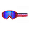 KENNY RACING 251-0803011-01 Motokrosové okuliare TRACK+ červené – modrý zrkadlový zorník – farba červená/biela