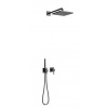 Keuco IXMO Sprchový set pod omietku, 25x25 cm, matná čierna 59603370002