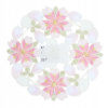 Podložka na stôl - 1ks Sakura kvetinové háčkované prestieranie Lovely H (1pc vyšívané stolové podložky okrúhle stojany)