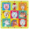 Bino Drevené puzzle zvieracie hlavičky, 18 dielikov