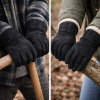 Zimné rukavice čierne, mäkké a hrejivé, (vnútorné zateplenie)