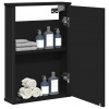 zahrada-XL Kúpeľňová skrinka so zrkadlom čierna 42x12x60cm kompozit. drevo 842431