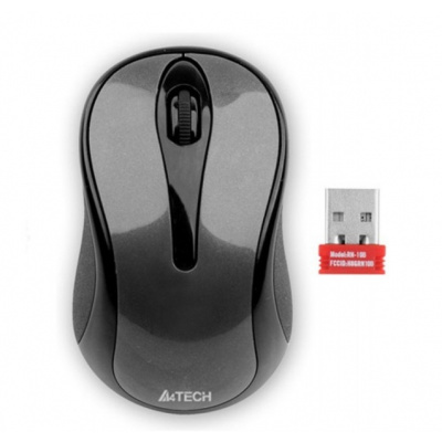 A4tech G3-280N, V-Track, bezdrátová optická myš, 2.4GHz, 10m dosah, šedo-černá A4Tech