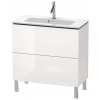 Duravit L-Cube Umývadlová skrinka Compact, 86x82x39 cm, 2 zásuvky, lesklá biela LC667402222