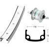 Bike-Parts Predné koleso 28x1 3/8 náb.dyn. DH3N20 NT 36 dier Alu/zinok 36 dier s pev. oskou